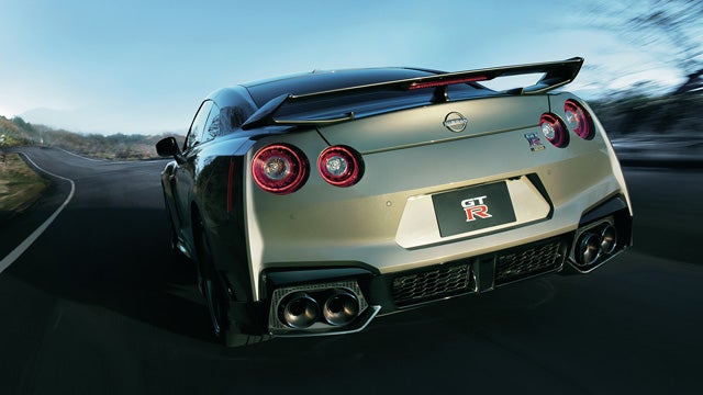 2024 Nissan GT-R seen from behind driving through a tunnel | Benton Nissan of Hoover in Hoover AL